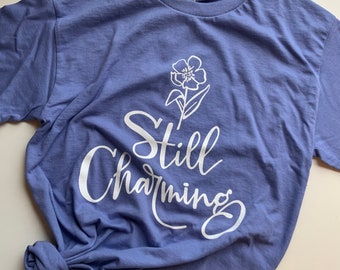 Still Charming flower graphic T-shirt Adult unisex