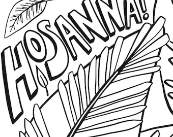 Bible  Coloring Page - Palm Sunday (Mark 11:9) triumphal entry