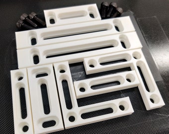 High-Density PLA Fixture Guide Blocks Set - 8pcs for Laser Engraving Tables, Includes M6-1.0 Screws