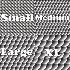 Motif de texture 3D poisson / serpent / écailles pour gravure laser - 4 variations de taille au format de fichier SVG et PNG