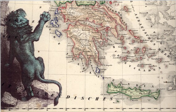 Carte Du Lion 8 X 5 Griffin Et Sabine Ephemera Etsy Carte Du Lion 8 X 5 Griffin Et Sabine Ephemera Etsy