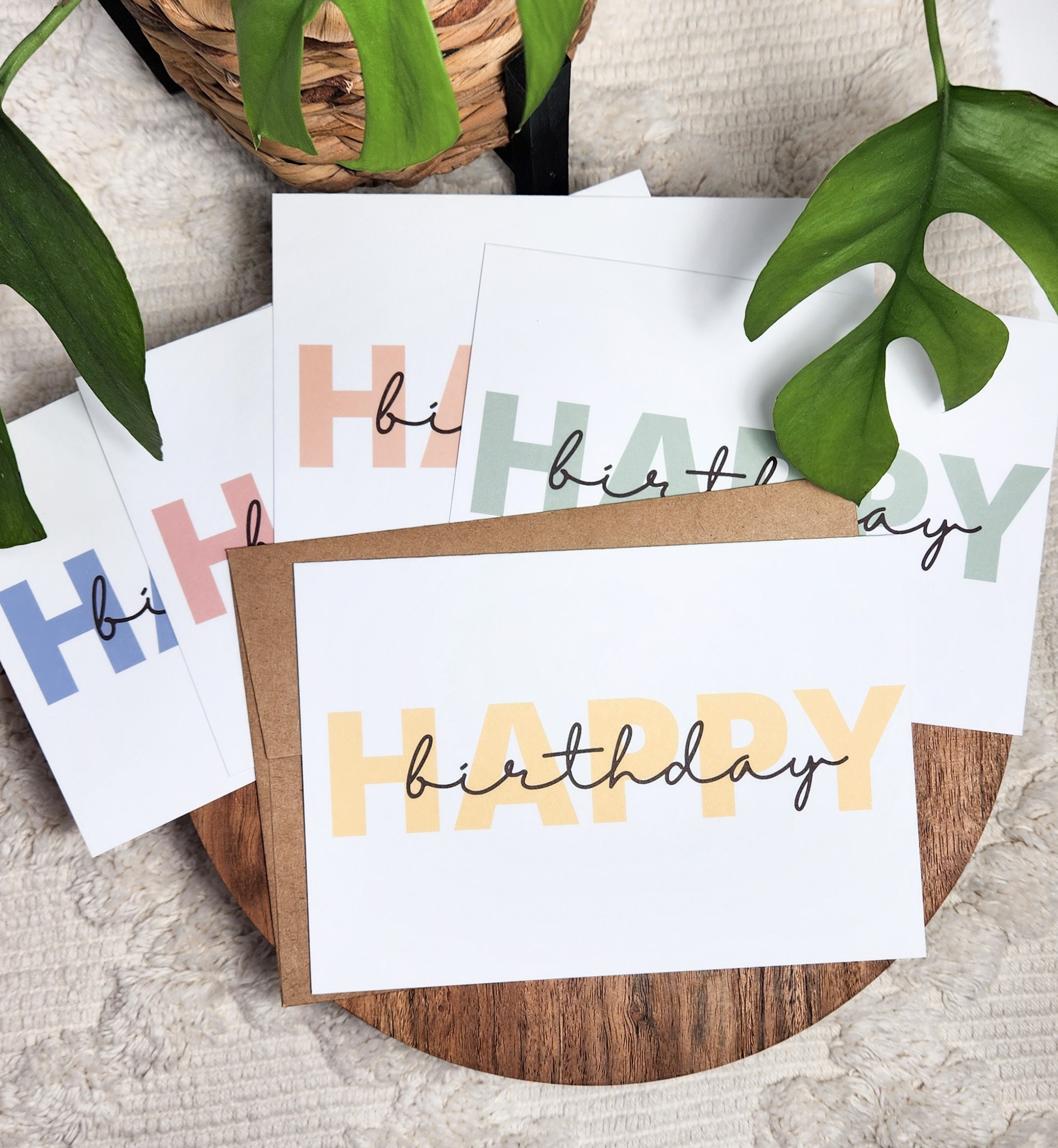 Happy Birthday Printable PDF Card Set - Etsy