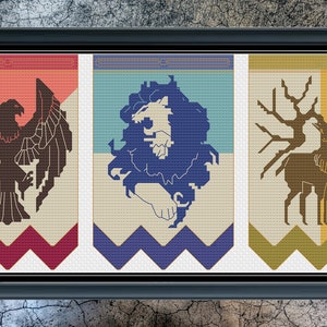 Fire Emblem Three Houses Banners Cross Stitch Pattern