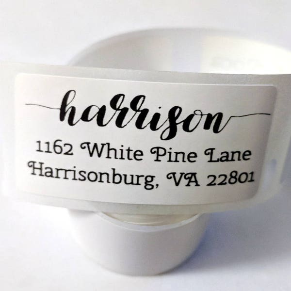 100-250-500 Custom Return Address Labels Stickers - Calligraphy - DYAD2