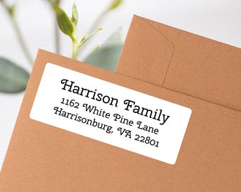 30-120-300 Custom Return Address Labels Stickers LS001