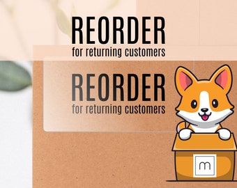 REORDER - Clear Labels - for returning customers