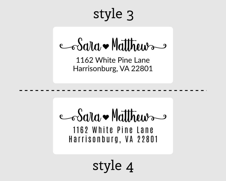 Calligraphy 100-250-500 Custom Return Address Labels Stickers DYAD9