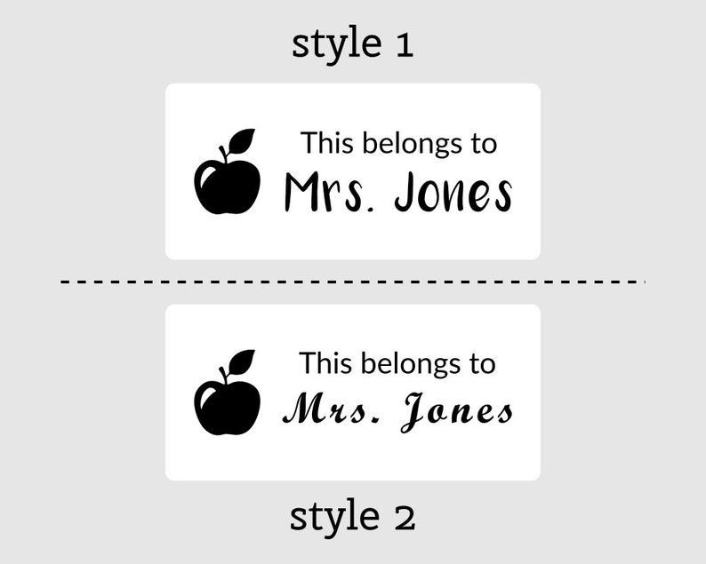 100-250-500 Custom Teacher Stickers School Stickers DYAD21 Apple