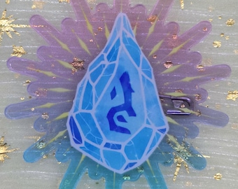 Rune of Acceleration 6 cm 2.3" Acryl Anstecker, Sicherheitsnadel, obszöne Liga der Legenden