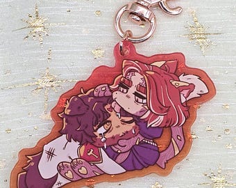 JayVik Acryl Anhänger: Arkane Liga der Legenden, Rose Gold Katzenverschluss