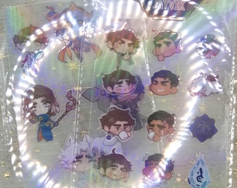 Jayvik 4 "x 6" Zoll Aufkleber Blätter PET wasserfest holographisch, Arcane League of Legends