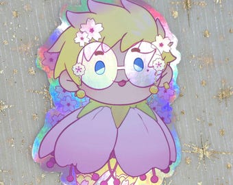 Flower Vavas (Unofficial Tristamp Merch) Holographic Sticker