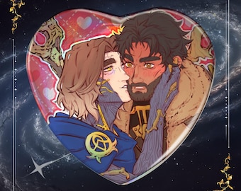JayVik holo Foil Herz Badge - 6 cm - Arcane / League of Legends Fanmerch