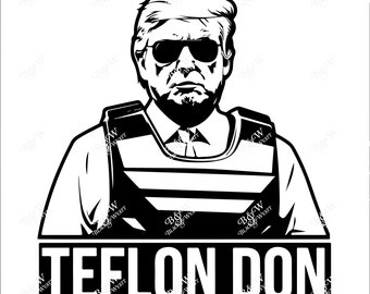 Trump 2024 Teflon Don SVG, PNG, Cricut, Trump SVG, Wanted Trump For A Second Term, Usa flag svg