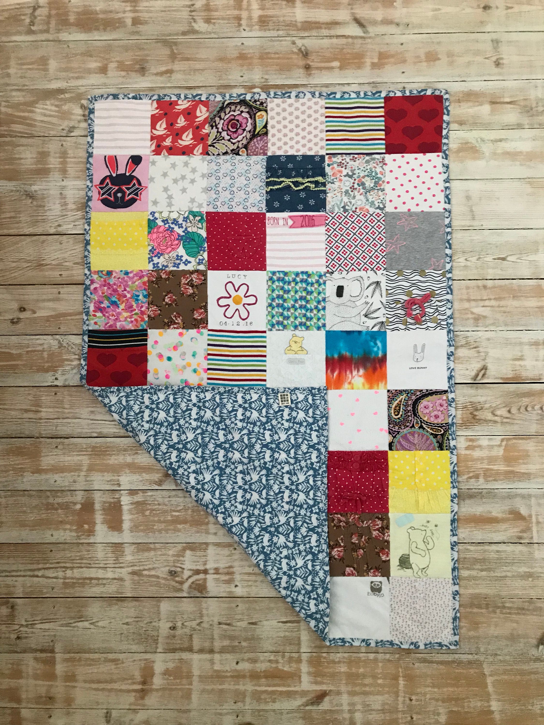 Keepsake Quilt Medium Size Patchwork Quilt made with your Etsy
