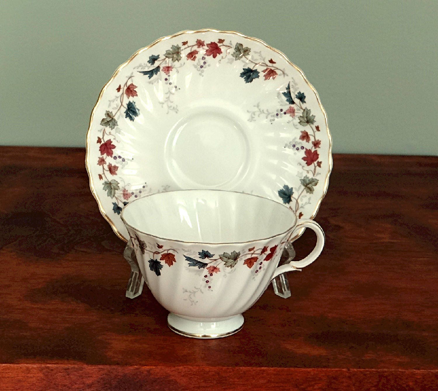 Royal Doulton Canterbury China Cup and Saucer English Bone Etsy