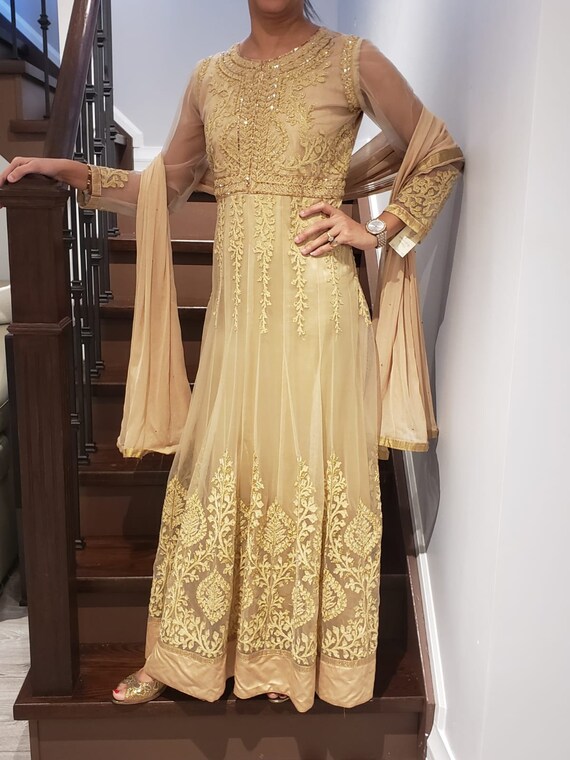 anarkali suit with plazzo