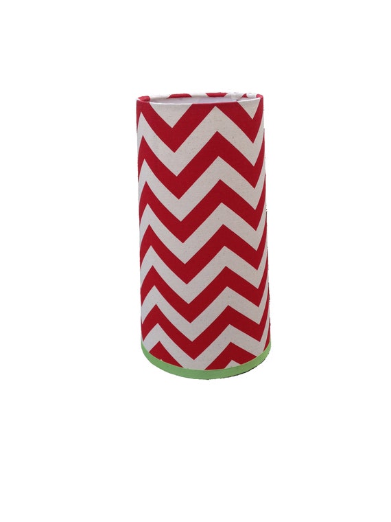red and white lamp shade