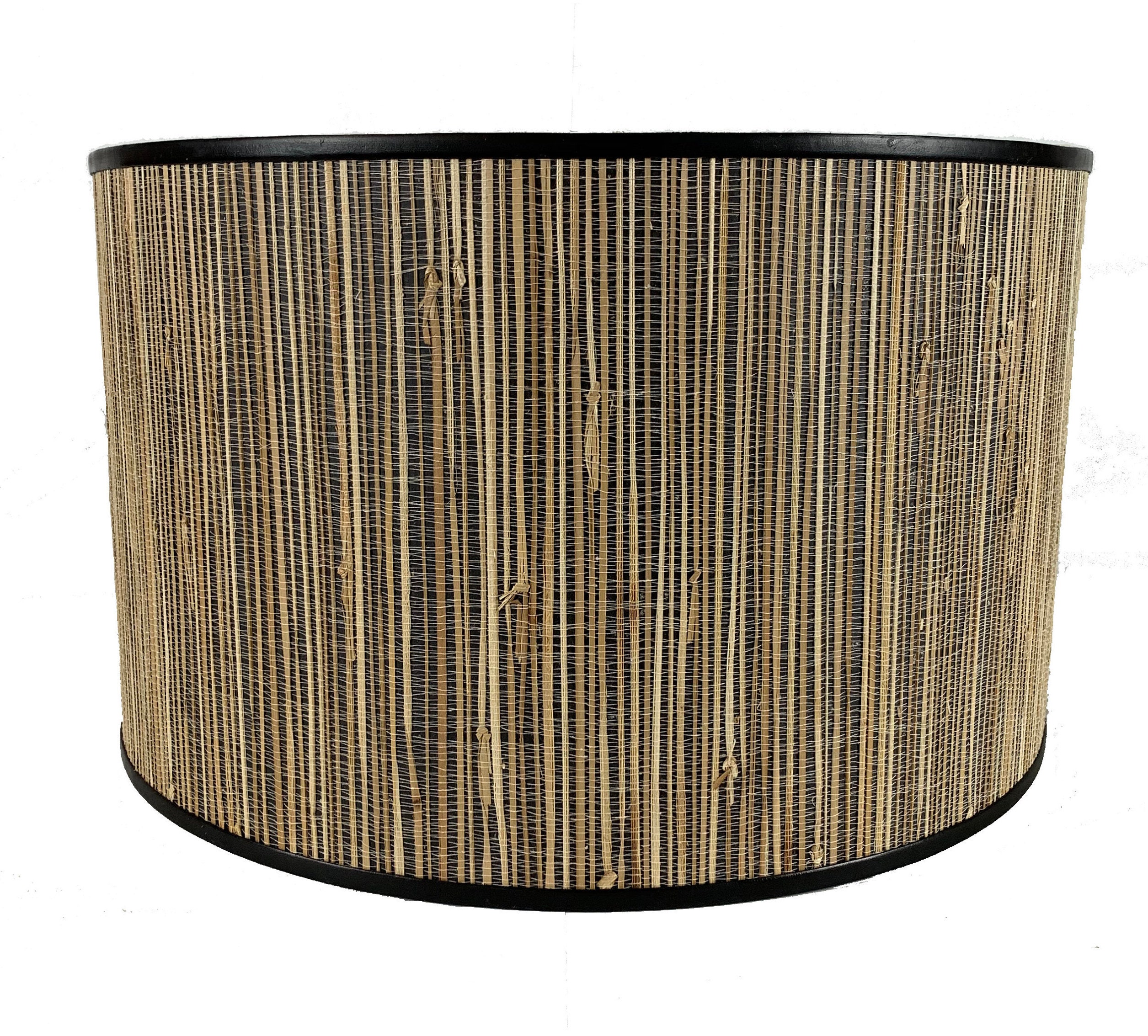 Seagrass Lighting Bedside Lamp Table Shade Pendant Floor Custom Grasscloth Black Italian Leather Drum Lampshade