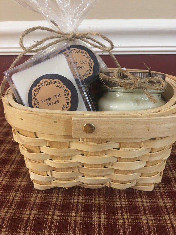 Candle Gift Basket / Scented Soy Candle / Birthday Gift Ideas Etsy