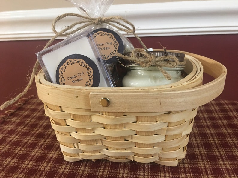 Candle Gift Basket / Scented Soy Candle / Birthday Gift