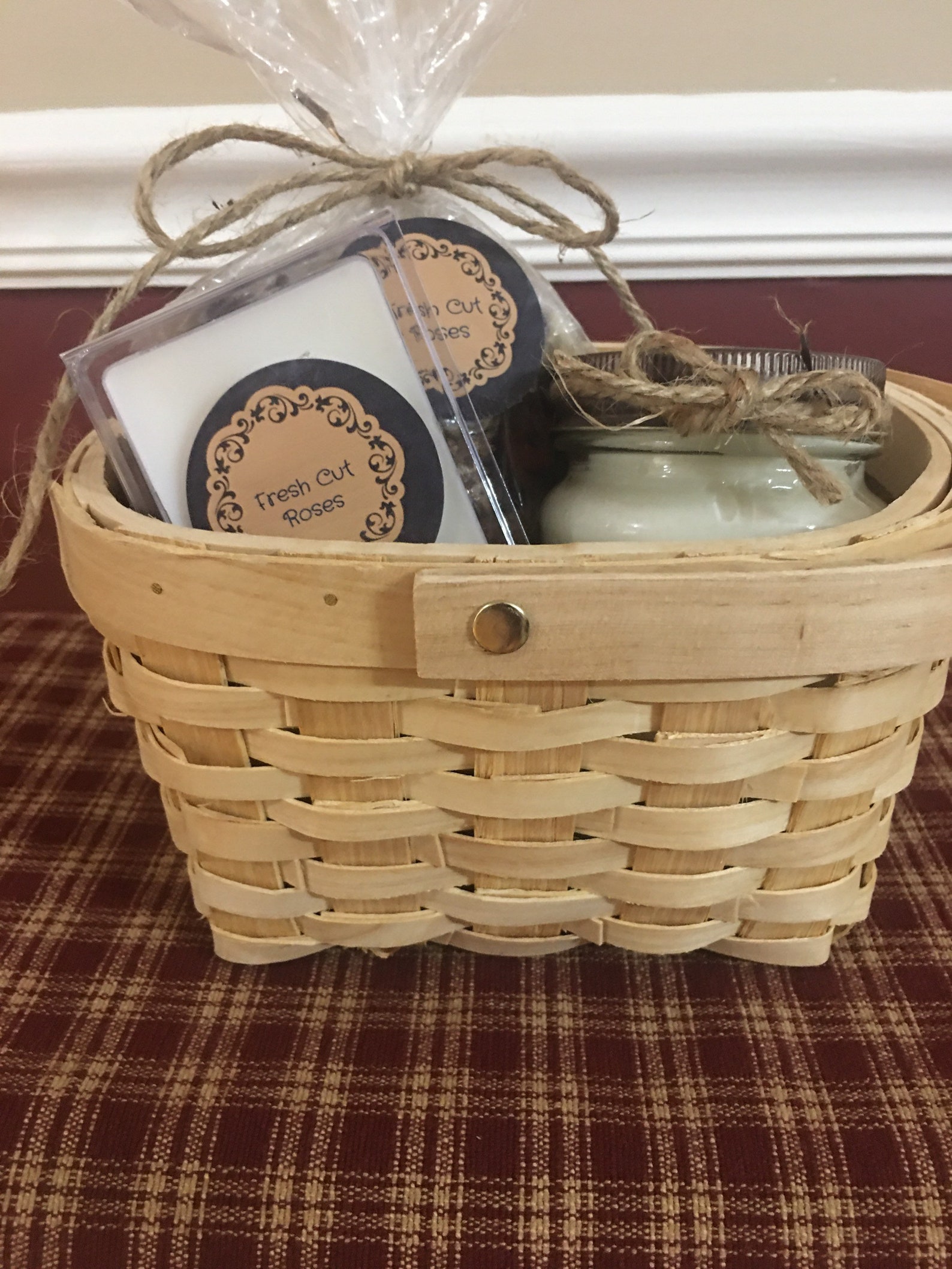 Candle Gift Basket / Scented Soy Candle / Birthday Gift Ideas Etsy