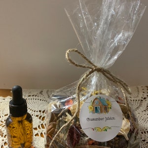 Cucumber Melon Scented Potpourri / Potpourri with Refresher oil / Summer Potpourri / Farmhouse Decor / Gifts For Her