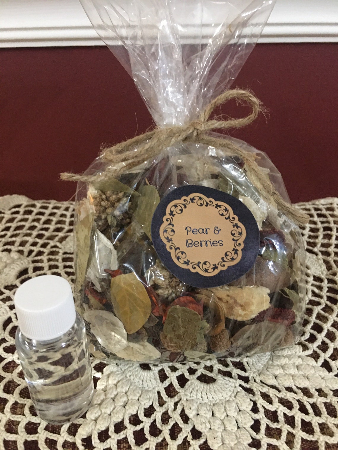Scented Potpourri with Refresher Oil / Pearberry Scented Etsy