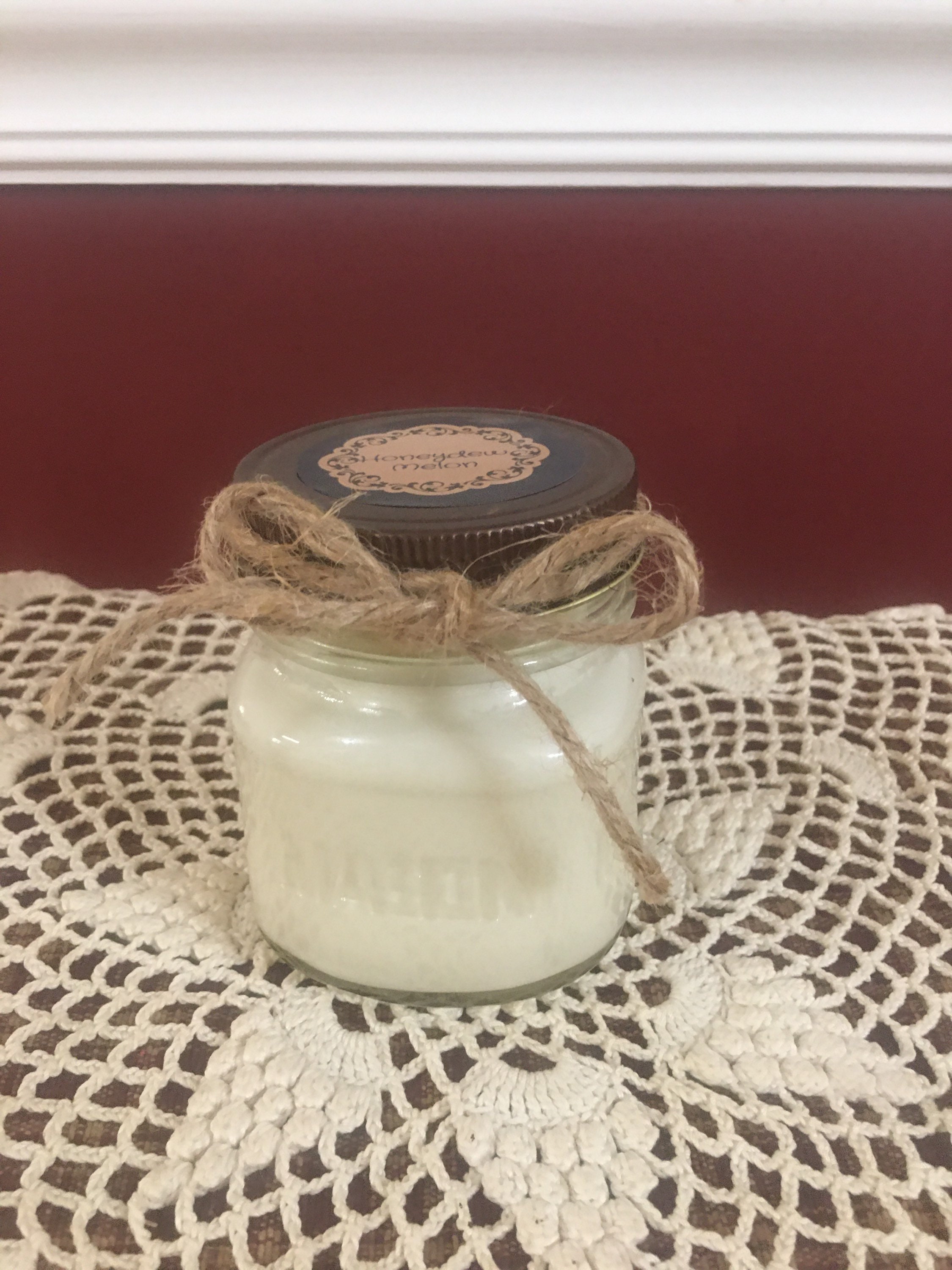 Honeydew Melon Scented Soy Candle / Mason Jar Candles / Highly Etsy