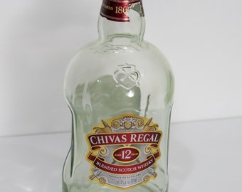 Empty Liquor Bottle -Chivas- Blended Scotch Whiskey Blended - 12 y"