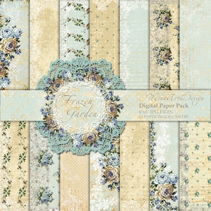 Romantic Digital Papers, Wedding Planner Stickers, Shabby Chic, Vintage, Fabrics, Floral Backgrounds, Bridal Shower, Scrapbook, Lace Flowers