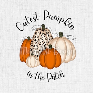 Najsłodsze dyniowe PNG, Clipart z dyniami, Clipart z dynią w panterkę, Jesień, Święto Dziękczynienia, Projekt sublimacji, Naklejki na planer Halloween