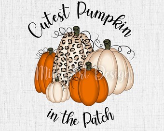 Niedlichster Kürbis PNG, Kürbisse Clipart, Leopard Kürbis Clipart, Herbst, Herbst, Thanksgiving, Sublimationsdesign, Halloween-Sticker
