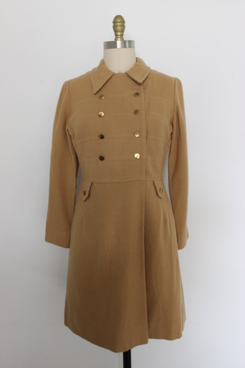 Women/'s Vintage 1960s Wool Coat