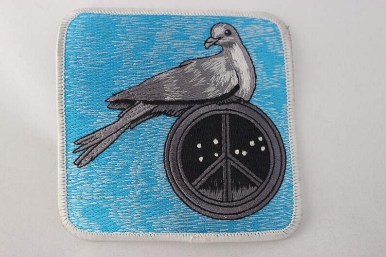 Patch ° Peace-mano-negro-blanco ° Patch