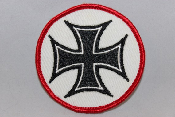 Details about   VTG 1970 3" THE PATCH MOTORCYCLE THEME RED BARON IRON CROSS 