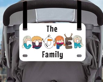 Personalized Stroller Plate, Stroller Sign, Amusement Park Tag, Custom License Plate with Fast Shipping within USA