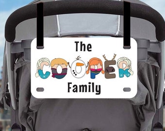 Personalized Stroller Plate, Stroller Sign, Amusement Park Tag, Custom License Plate with, Fast Shipping within USA