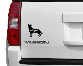 Personalized German Shepherd Decal: Custom Dog Name Vinyl Sticker