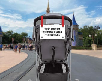 CUSTOM LOGO/DESIGN, Personalized Stroller Plate, Stroller Sign, Amusement Park Tag, Custom License Plate with Fast Shipping within Usa