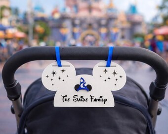 Personalized Stroller Plate, 3d Printed Plastic, Amusement Park Tag