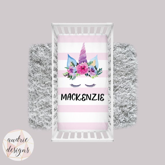 Unicorn Custom Personalized Crib Sheets Baby Newborn Etsy