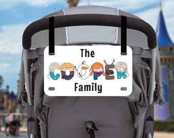 Personalized Stroller Plate, Custom Aluminum Amusement Park Tag