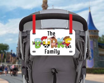 Personalized Stroller Plate, Stroller Sign, Amusement Park Tag, Custom License Plate with Fast Shipping within USA