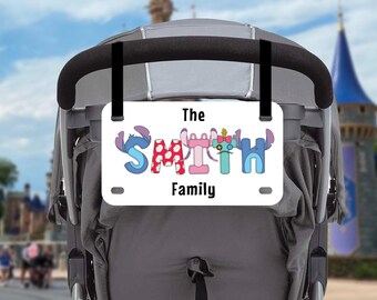 Personalized Stroller Plate, Stroller Sign, Amusement Park Tag, Custom License Plate with Fast Shipping within USA
