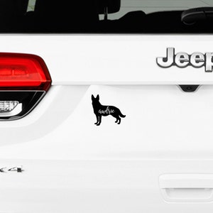 German Shepherd NAME Decal / Dog Decal / Window Decals / Laptop Decals / Car Decals / Sticker / Vinyl Decal image 2