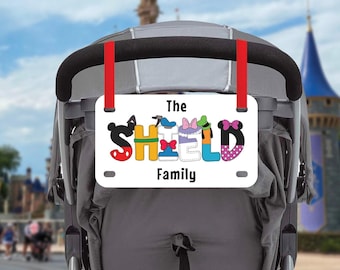 Personalized Stroller Plate, Stroller Sign, Amusement Park Tag, Custom License Plate with, Fast Shipping within USA