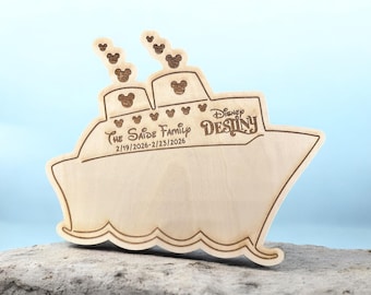 Personalized Cruise Signature Keepsake Plaque (Wood Laser Cut) - Custom Name and Sailings