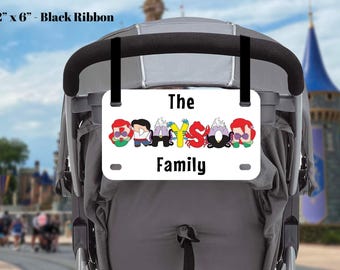 Personalized Stroller Plate, Stroller Sign, Amusement Park Tag, Custom License Plate with Fast Shipping within USA