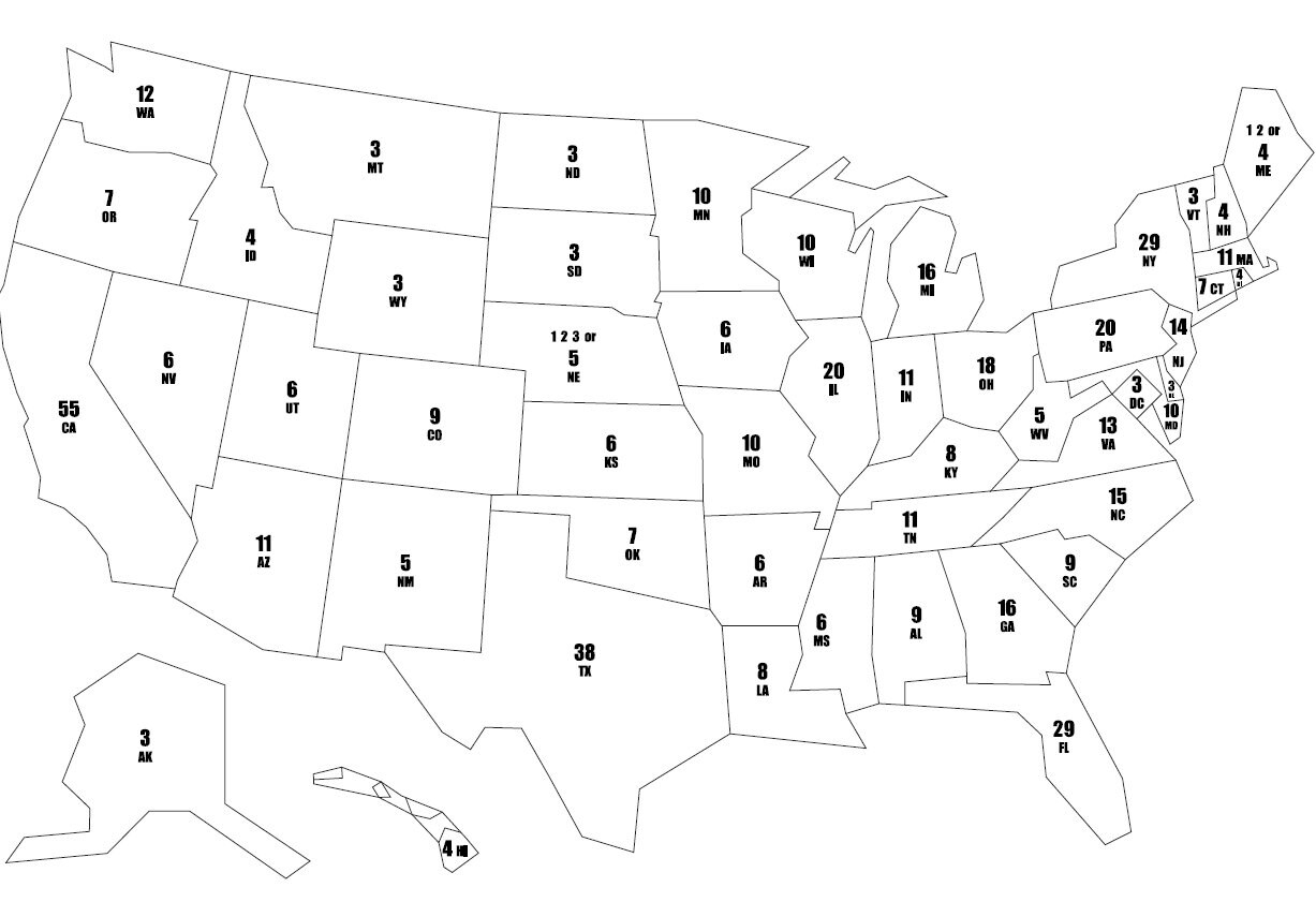 Electoral College Puzzle, Coloring Sheet, and 2020 Election Scorecard